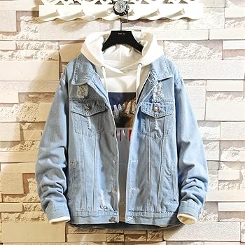 Amazon.com: Men's Bomber Jacket Denim Jacket Men's Vintage
